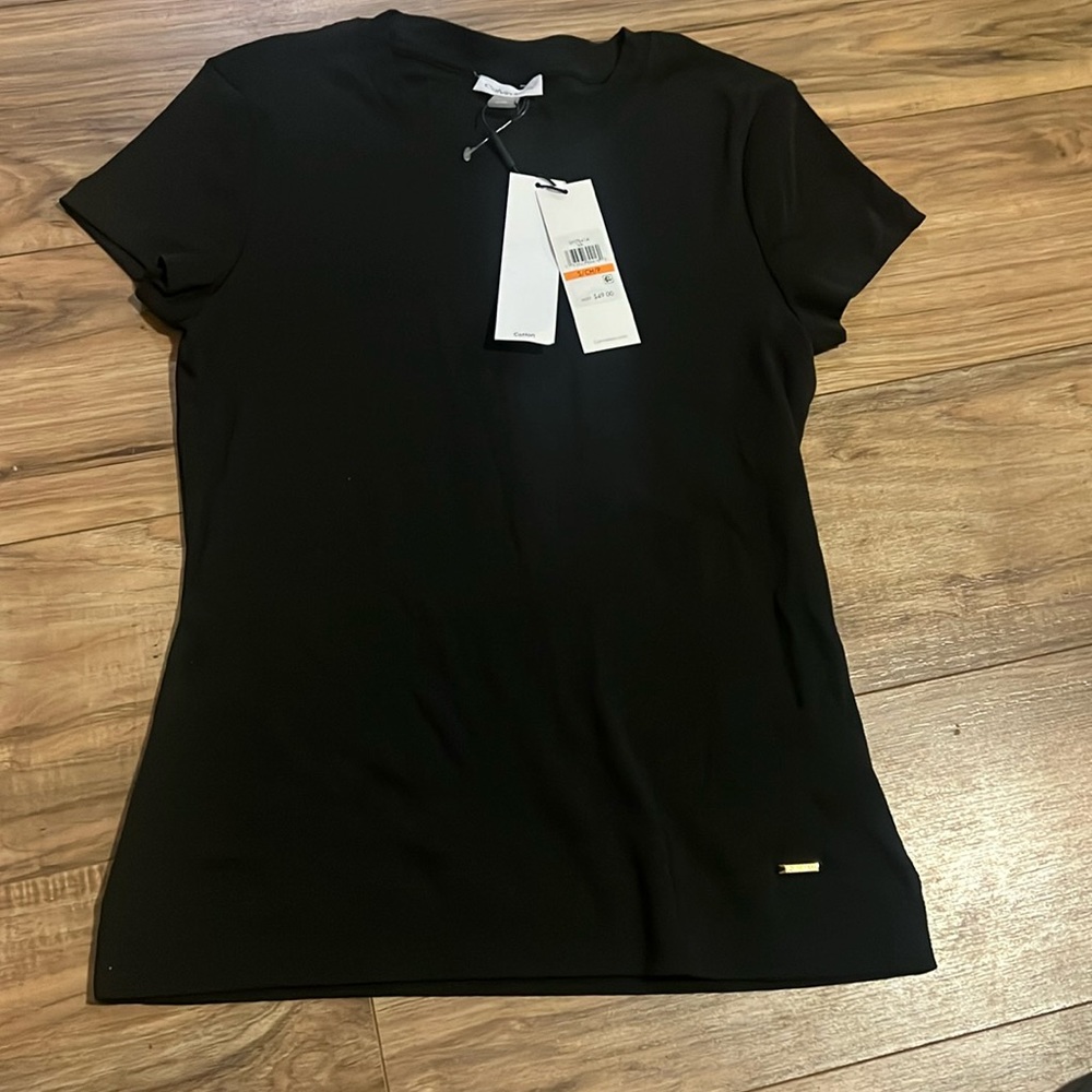 Calvin Klein Ribbed Bottom Dress Shirt